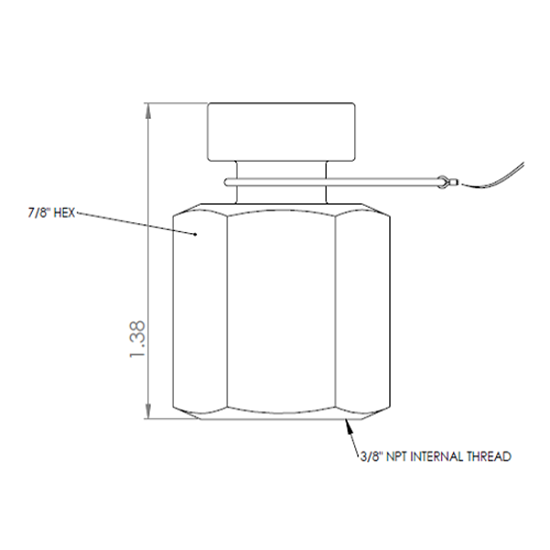 3/8" NPT Pipe Cap with Chain