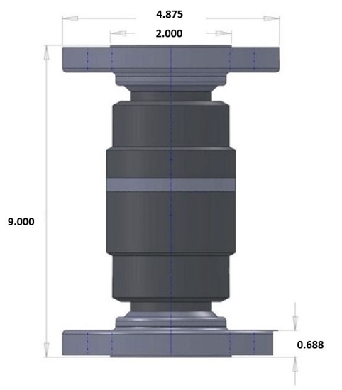 Model 514 F Dimensions